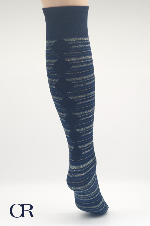 LUNGO DONNA COTONE CALDO RIGATO LUREX