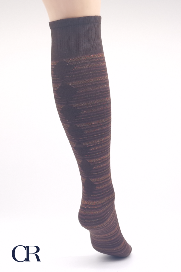 LUNGO DONNA COTONE CALDO RIGATO LUREX - immagine 4