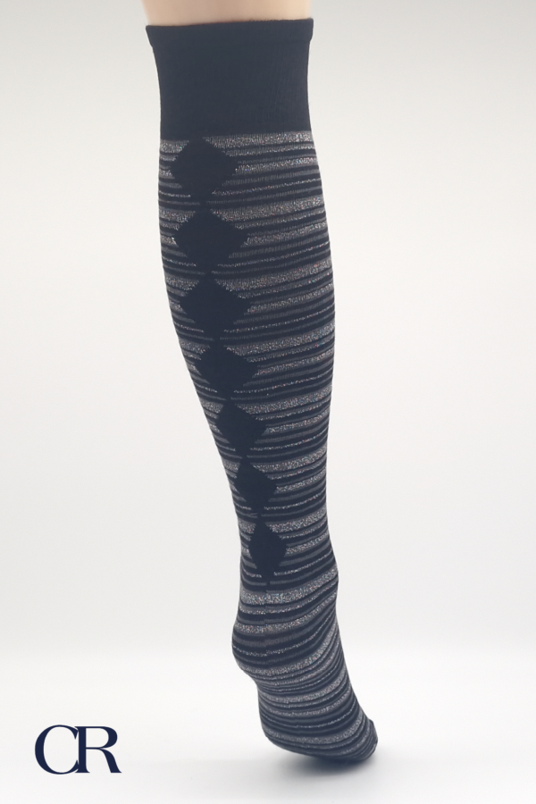 LUNGO DONNA COTONE CALDO RIGATO LUREX - immagine 3